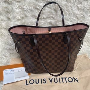 Authentic Louis Vuitton Neverfull Damier Ebene MM